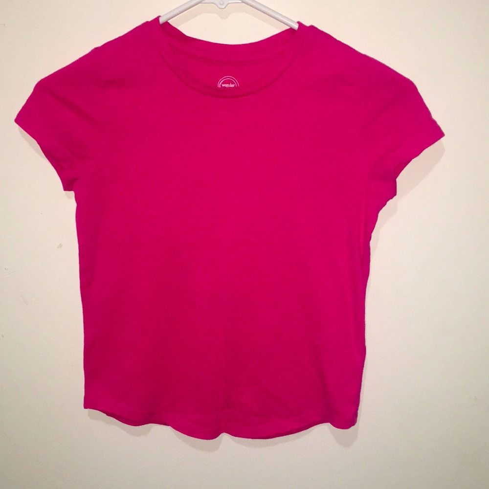 Dark pink short sleeve shirt